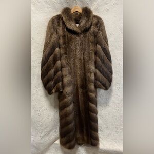 Vintage Beaver Fur Full Length Coat